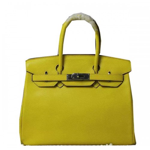 Hermes Birkin 35CM 30CM Tote Bag Lizard Leather H35H30 Žlutá