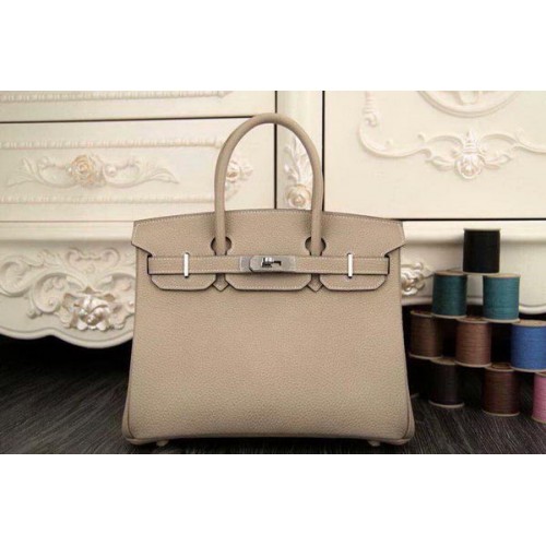 Hermes Birkin 35CM 30CM Tote Bag Originální Kožená HB35O Šedá