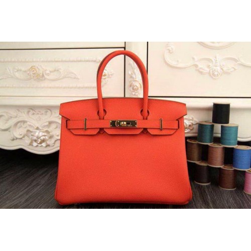 Hermes Birkin 35CM 30CM Tote Bag Original Leather HB35O Orange