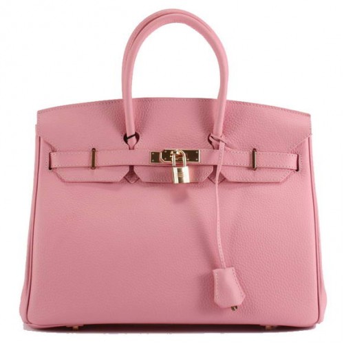 Hermes Birkin 35CM Togo kožená kabelka 6089 růžová zlatá