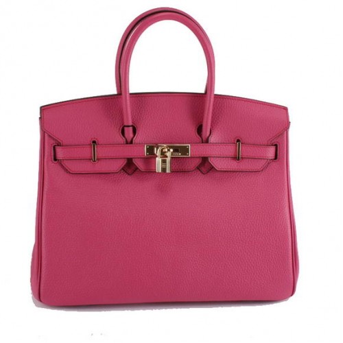 Hermes Birkin 35CM Togo kožená kabelka 6089 růžovo-zlatá