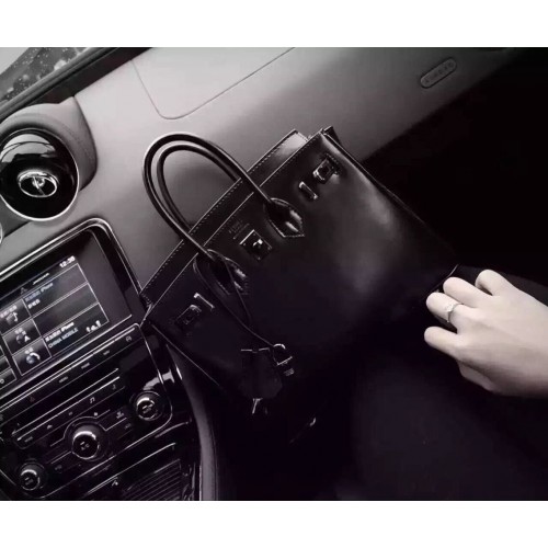 Hermes Birkin 35CM Tote Bag černá hladká kůže H6089 černá