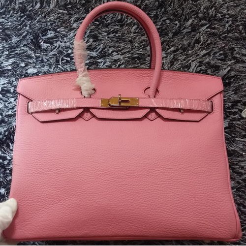 Hermes Birkin 35CM Tote Bag Litchi Leather HB35GL Růžová