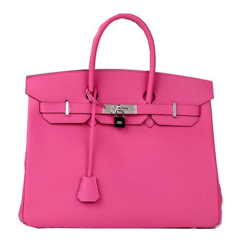 Hermes Birkin 35CM Tote Bag Peach Original Leather H35 Stříbrná