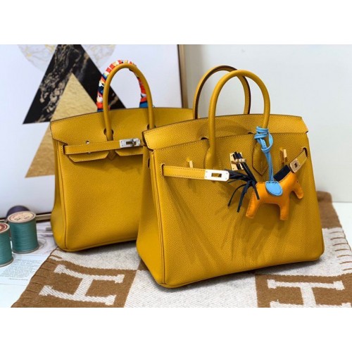 Hermes Birkin Bag Originální Epsom Leather 30CM 17825 Jantarově Žlutá