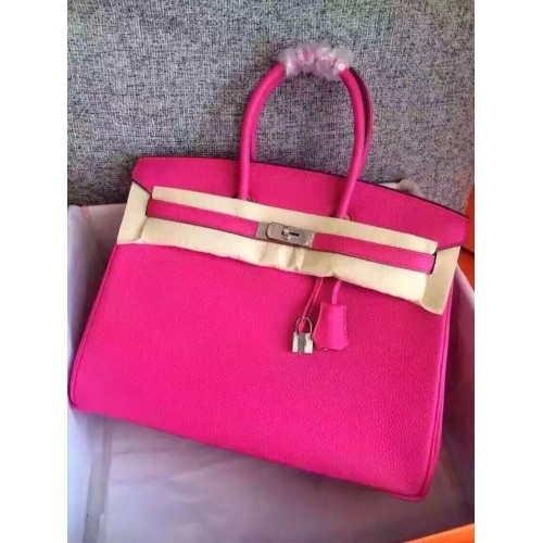 Hermes Birkin Bag Originální Togo Leather 17825 Růžová