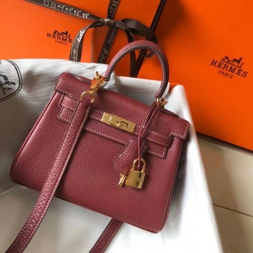 Hermes Birkin Togo Leather 22590 Burgundská