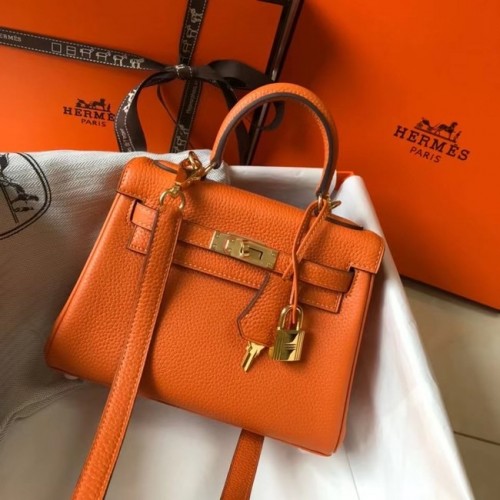 Hermes Birkin Togo Leather 22590 oranžová