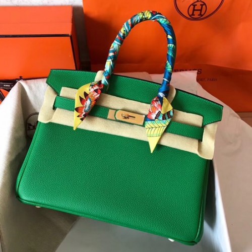 Hermes Birkin Tote Bag Original Togo Leather BK35 zelená