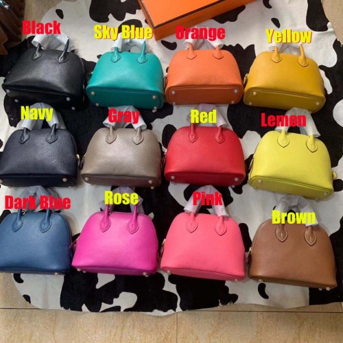 Hermes Bolide 18CM Mini kožená taška z ovčí kůže B3388