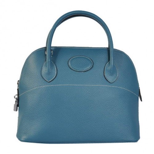 Hermes Bolide 31CM Tote Bags Clemence H1031 Modrá
