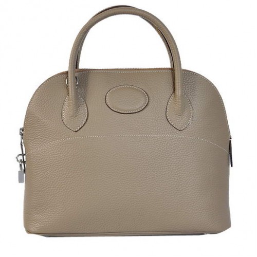 Hermes Bolide 31CM Tote Bags Clemence H1031 Šedá