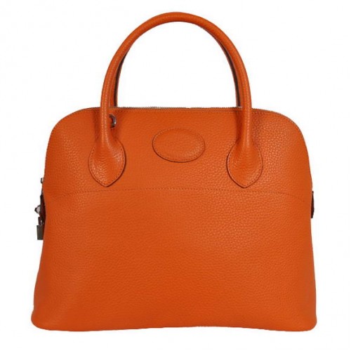 Hermes Bolide 37CM Tote Bags Clemence H1037 Orange