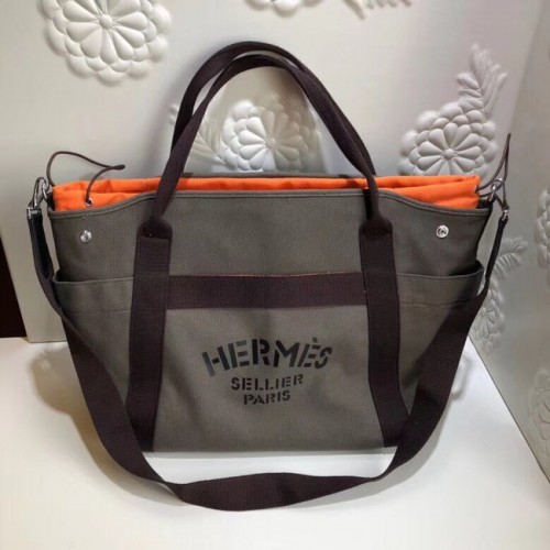 Nákupní taška Hermes Canvas H0734 Khaki