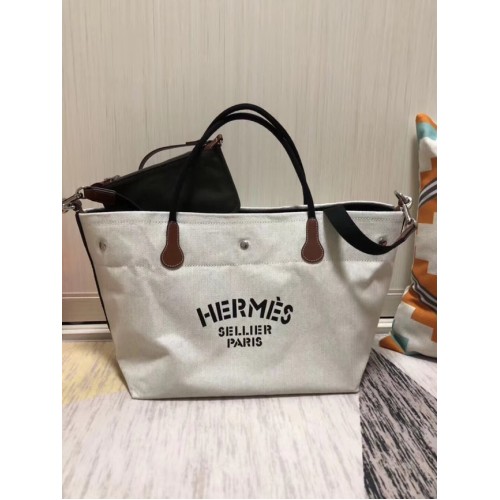 Nákupní taška Hermes Canvas H0734 bílá