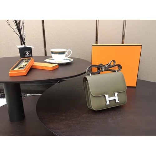 Hermes Constance Bag Originální Telecí Kůže H9910 Šedá