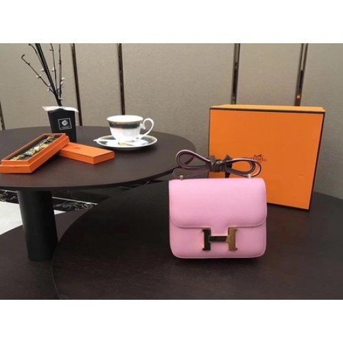 Hermes Constance Bag Originální Telecí Kůže H9910 Růžová