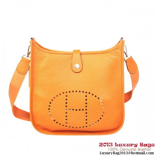 Hermes Evelyn Bag Original Telecí Kůže H1608 Oranžová