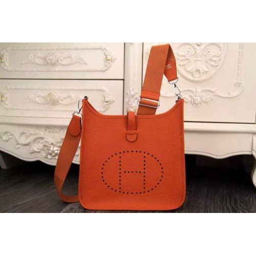 Hermes Evelyne 28cm taška přes rameno originální kůže H1188 oranžová
