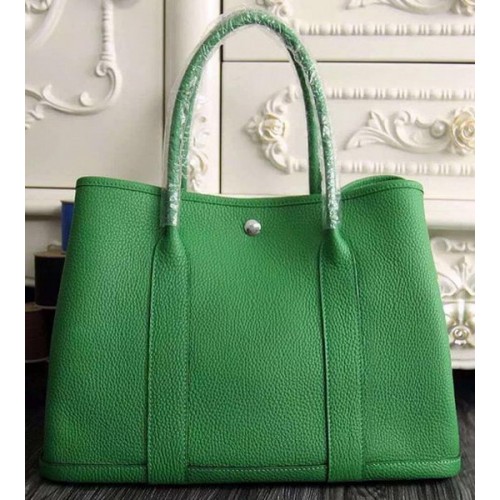 Hermes Garden Party 36cm 30cm taška tote originální kůže zelená