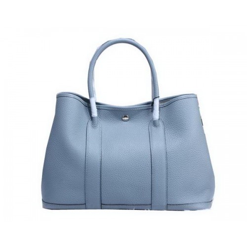 Hermes Garden Party 36cm Tote Bag Grainled Leather Blue