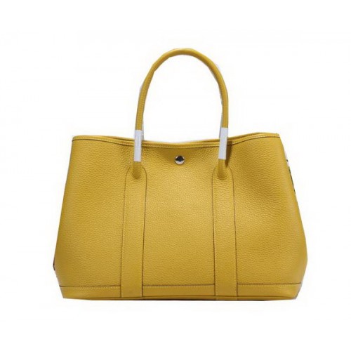 Hermes Garden Party 36cm Tote Bag Grainled Leather Yellow