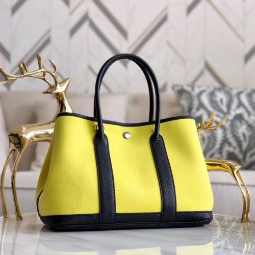 Hermes Garden Party 36cm Tote Bags Original Leather A3698 Žlutá