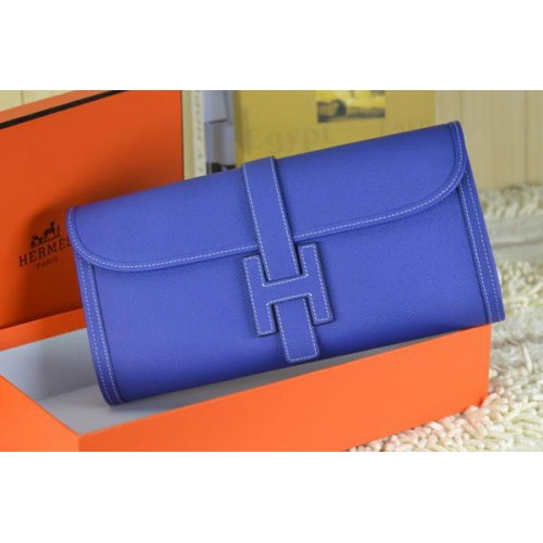 Hermes Jige Clutch Bag Telecí Kůže Královská