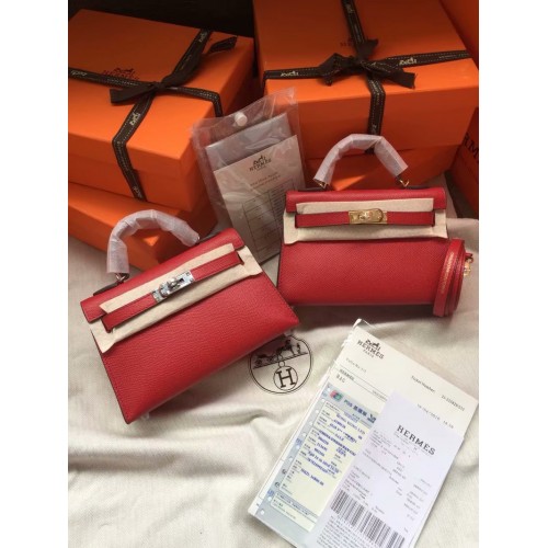 Hermes Kelly 19cm ramenní tašky Epsom Leather KL19 růžové