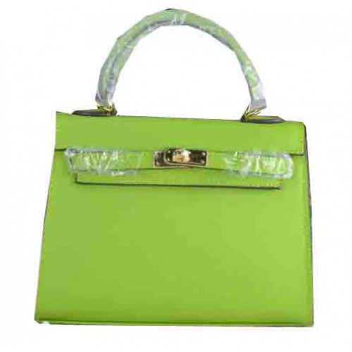 Hermes Kelly 22cm Tote Bag Telecí Kůže Zelená
