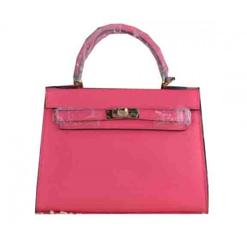 Hermes Kelly 22cm Tote Bag Telecí Kůže Růžová