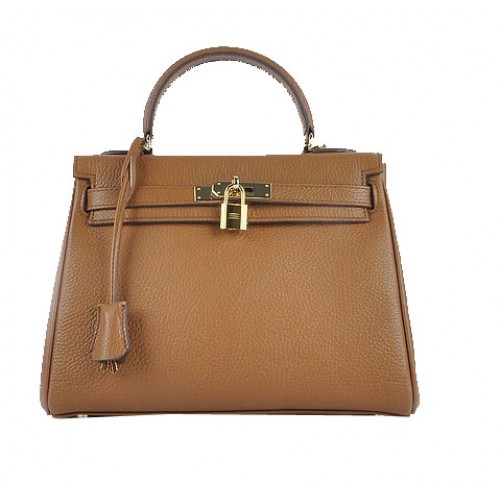 Hermes Kelly 28cm ramenní tašky z pšeničné zrnité kůže zlaté