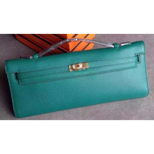 Hermes Kelly 31cm Plutka Epsom Kůže KL31 Tmavě Zelená