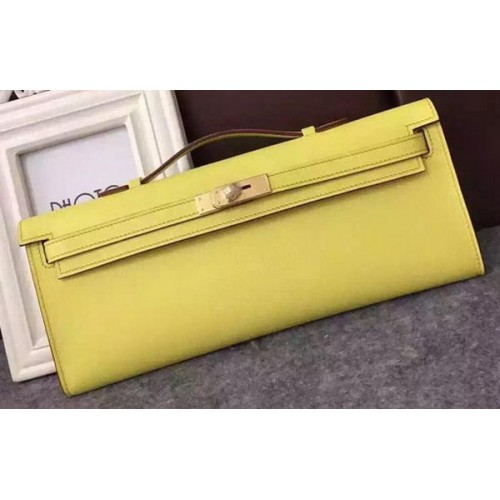 Hermes Kelly 31cm Plutka Epsom Kůže KL31 Žlutá