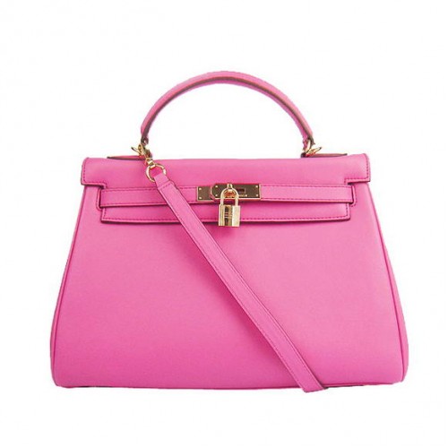 Hermes Kelly 32cm Tašky Togo Kůže 6108 Fuchsie Zlatá