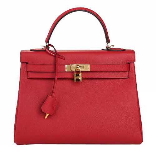 Hermes Kelly 32cm ramenní taška vínová originální kůže K32 zlatá