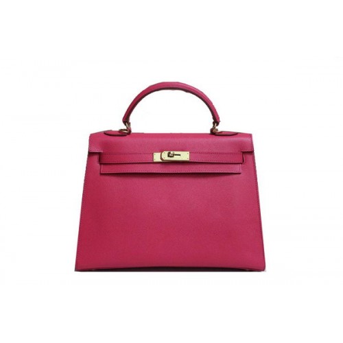 Hermes Kelly 32cm Taška přes rameno broskvová saffiano kůže K32 zlatá