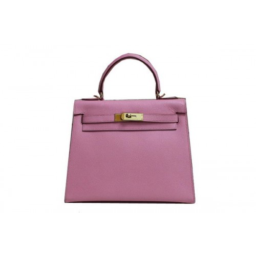 Hermes Kelly 32cm Taška přes rameno Růžová Saffiano Kůže K32 Zlatá