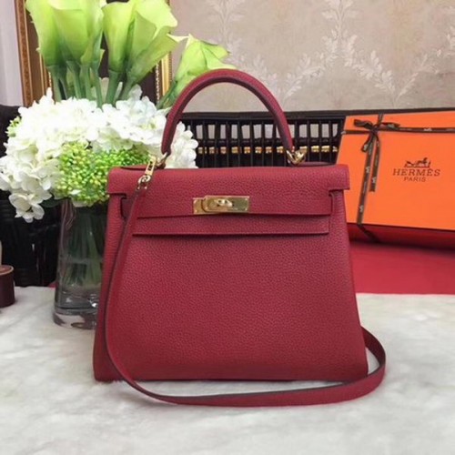 Hermes Kelly 32cm ramenní taška TOGO kůže KY32 červená
