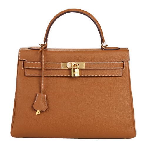 Hermes Kelly 32cm Taška přes rameno Pšenice Originální Kůže K32 Zlato