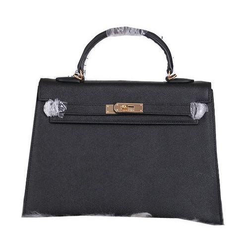 Hermes Kelly 32cm ramenní tašky z hnědé kůže