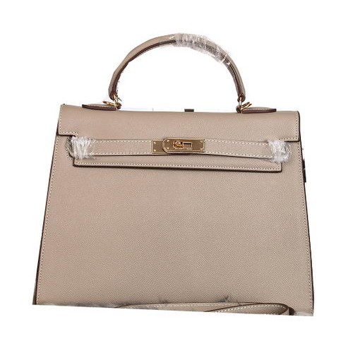 Hermes Kelly 32cm ramenní tašky z hnědé kůže