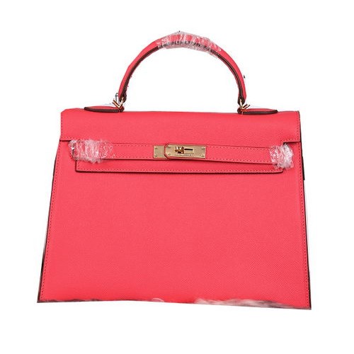 Hermes Kelly 32cm ramenní tašky z přírodní kůže červená