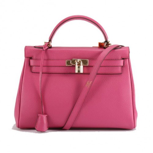 Hermes Kelly 32cm Togo kožené kabelky 6018 růžovo-zlaté