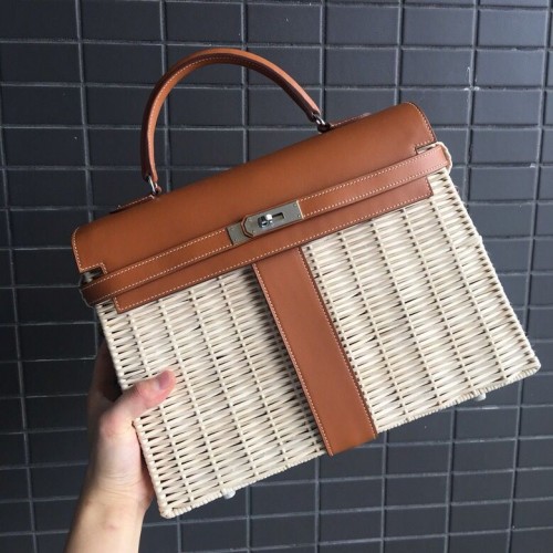 Hermes Kelly 35CM KL35 hnědá