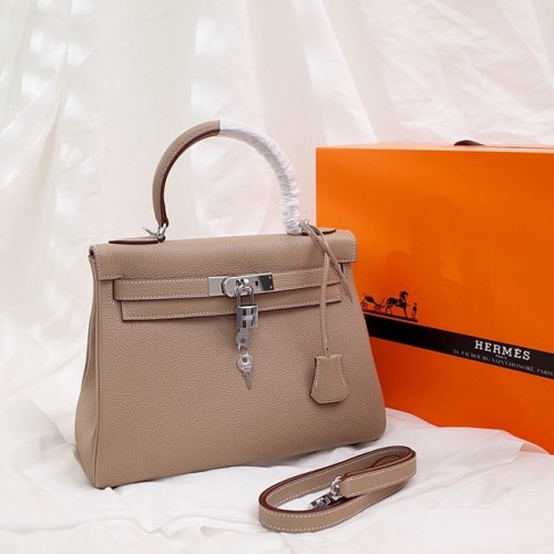 Hermes Kelly Taška přes rameno Originální TOGO Kožená KY3255 meruňková
