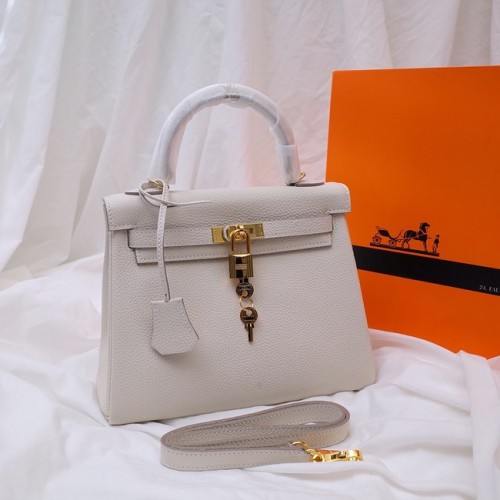Hermes Kelly Taška přes rameno Originální TOGO Kožená KY3255 bílá