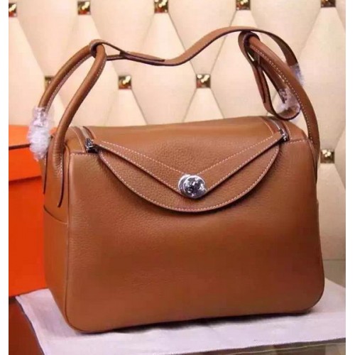 Hermes Lindy 30CM Kožená Taška Přes Rameno H0881 Pšenice