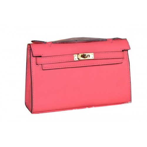 Hermes MINI Kelly 22cm Tote Bag Telecí Kůže Světle Červená