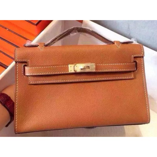Hermes MINI Kelly 22cm taška z telecí kůže K22 pšenice
